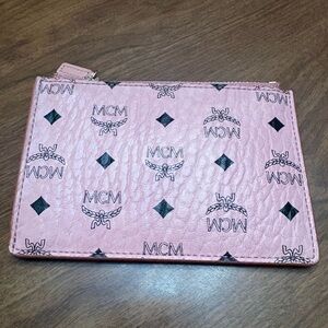 MCM Pink Logo Clutch